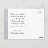 Danke | Beileidsbekundung | Silber Postkarte (Rückseite)