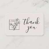 Danke Benutzerdefiniertes Logo Moderne Schrift Bei Visitenkarte (Vorderseite)