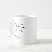 Danke Berater — Benutzerdefinierter Name Kaffeetasse (Vorderseite Links)
