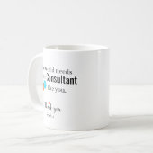 Danke Berater — Benutzerdefinierter Name Kaffeetasse (Vorderseite Links)
