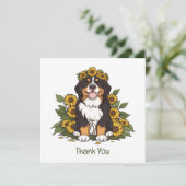 Danke Berner Sennenhund Sonnenblumenkrone (Stehend Vorderseite)