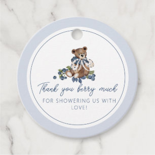 Danke Berry Much Blueberry Bear Baby Boy Dusche Geschenkanhänger