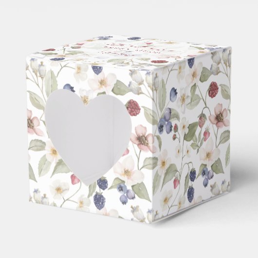 Danke Berry Sweet Brautparty Wild Berry Floral Geschenkschachtel (Vorderseite)