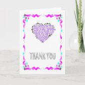 Danke - Bibelverse, lila Herz (Vorderseite)