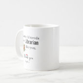 Danke Bibliothekar — Individuell gestaltete Kaffee Kaffeetasse (Vorderseite Links)