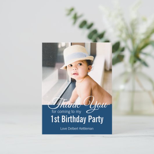 Danke, Birthday Boy Postkarte (Stehend Vorderseite)