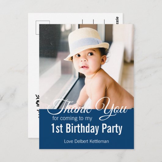 Danke, Birthday Boy Postkarte (Vorne/Hinten)