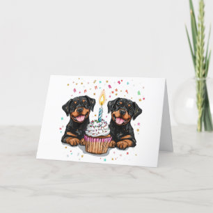 Danke, Birthday Rottweiler Hunde Dankeskarte