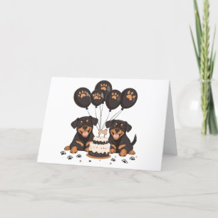 Danke, Birthday Rottweiler Hunde Dankeskarte