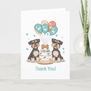 Danke, Birthday Schnauzer Hunde Dankeskarte