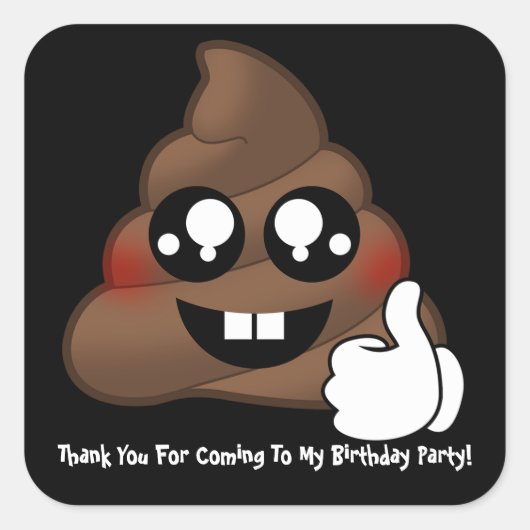 Danke Birthday Thumbs Up Emoji Stickers (Vorderseite)