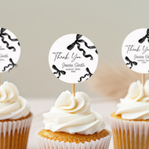 Danke Black Bow Aufkleber