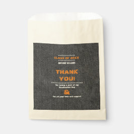 Danke. Black Denim Pattern Abschluss Geschenktütchen