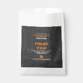 Danke. Black Denim Pattern Abschluss Geschenktütchen (Vorderseite)