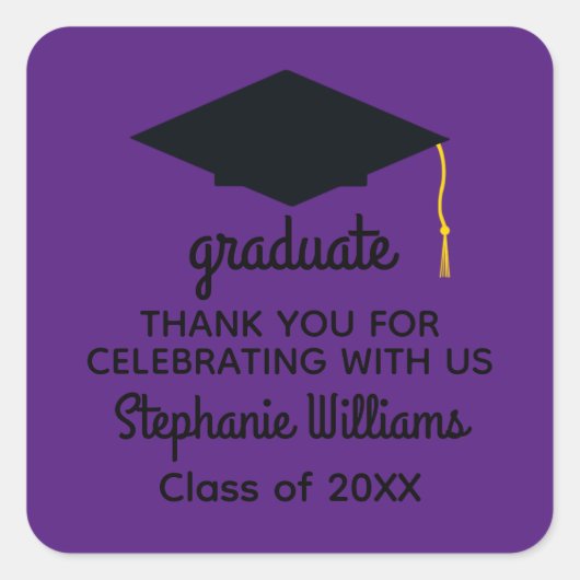 Danke, Black Graduation Cap #1 Stickers (Vorderseite)