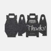 DANKE Black Imitats Glitzer Geschenkschachtel (Ungefaltet)