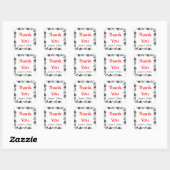 Danke Black & White Personalisiert Wedding Sticker (Blatt)
