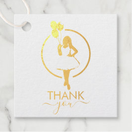 Danke! Black Woman Brautparty Balloons Blume Geschenkanhänger