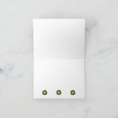 Danke, Black Yellow Flowers Dankeskarte (Innenseite)