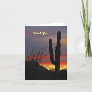 Danke, Blank Inside, Saguaro Cactus bei Sunset Dankeskarte