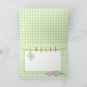 Danke, Blank - Quilt-Quadrate auf der Clothesline Dankeskarte (Innenseite)