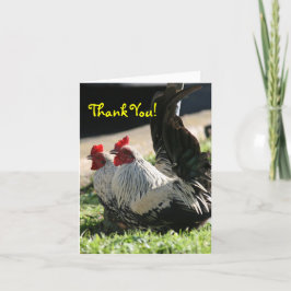 Danke, Blank, Rooster. Dankeskarte