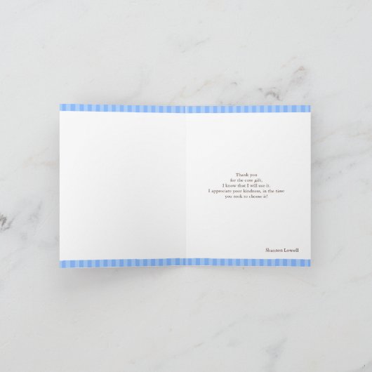 Danke Blau/Brown-Karte (Innenseite)