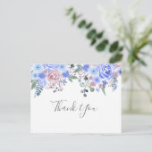 Danke Blau Postkarte (Stehend Vorderseite)
