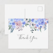 Danke Blau Postkarte (Vorne/Hinten)