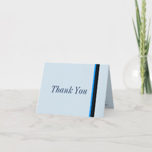 "Danke" - Blau und Schwarz Streifen Dankeskarte
