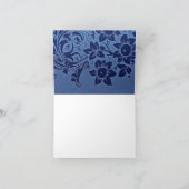 danke blaue elegante Anmerkungs- oder Grußkarte (Innenseite)