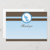 Danke, blaues Braun des leeren Elefanten zu Einladung (Vorne/Hinten)