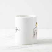 DANKE blonde Brötchen-Braut-langes rotes Mädchen Kaffeetasse (Mittel)