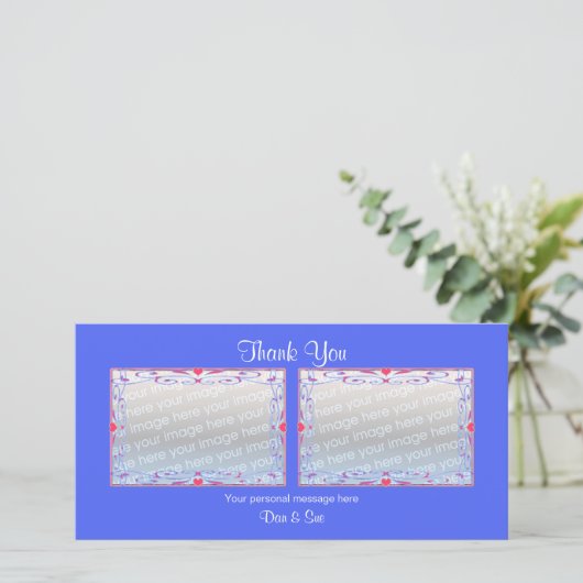 Danke Blue 2 Fotos (Stehend Vorderseite)