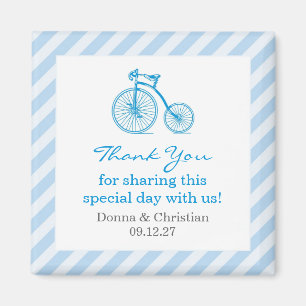 Danke Blue Baby Shower Favor Magnet