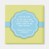Danke Blue Baby Shower Favor Magnet (Vorne)