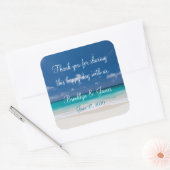 Danke, Blue Beach Wedding Stickers (Umschlag)