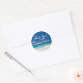 Danke, Blue Beach Wedding Stickers (Umschlag)