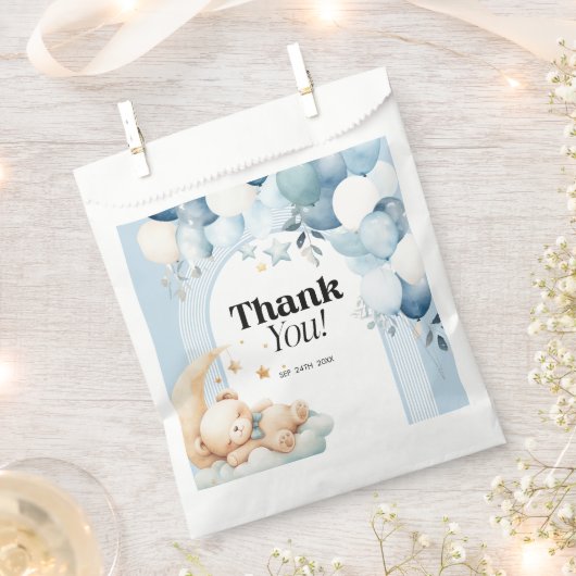 Danke Blue Boy Baby Dusche Geschenktütchen (Ausgeschnitten)