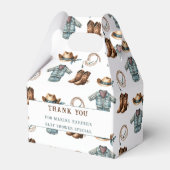 Danke Blue Cowboy Pattern Baby Boy Dusche Geschenkschachtel (Vorderseite)