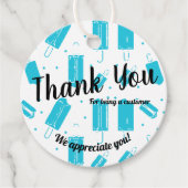 Danke - Blue Popsicles Geschenkanhänger (Vorderseite)