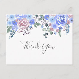 Danke Blue Postkarte