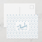 Danke Blue Sparkle Serif Text Vielen Dank Postkarte (Vorne/Hinten)