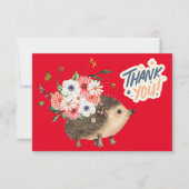 Danke blühen mit einem charmanten Igel (Vorderseite)