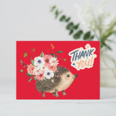 Danke blühen mit einem charmanten Igel (Stehend Vorderseite)