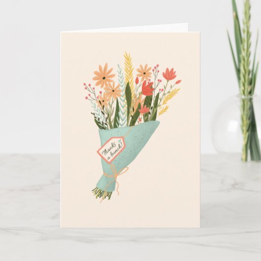 Danke Blume Bouquet Card Karte (Vorderseite)