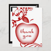 Danke, Blumenapfel Postkarte (Vorne/Hinten)