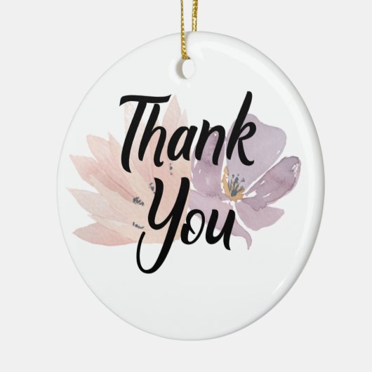 Danke Blumenmuster Keramik Ornament (Links)