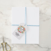 "Danke", Blumenreath-Gastgeschenk Hochzeit2 Geschenkanhänger (Mit Garn)