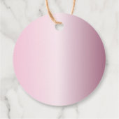 Danke, Blush Pink Glitzer Geburtstag Geschenkanhänger (Rückseite)